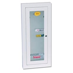 Kidde 468046 Potter Roemer Semi-Recessed 5-Pound Fire Extinguisher Cabinet with Lock