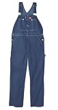 Dickies Mens Denim Stone Washed Bib Overalls, Stone Washed Indigo Blue, 36x30