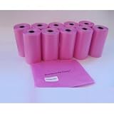 700 Biodegradable, Dog Waste Bags, Pet Waste Bags - PINK + FREE Bone Dispenser, by Pet Supply City LLC