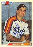 Butch Henry, Houston Astros Autographed Card