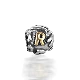 Bling Jewelry 925 Sterling Silver Letter R Alphabet Bead Screw Core Chamilia Pandora Bead Charm Style