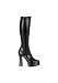 5.5 Inch Heel Two Tone Knee Boot Women'S Size Shoe With Inner Zipper