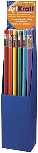 Spectra ArtKraft Duo-Finish Corrugated Display Rack, 24 Rolls, 48 in W X 12 ft, Assorted Color, Pack of 24