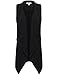 FPT Womens Asymmetrical Draped Open Hem Knit Vest