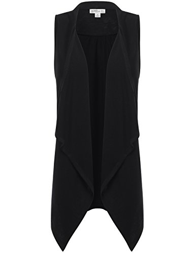 FPT Womens Asymmetrical Draped Open Hem Knit Vest