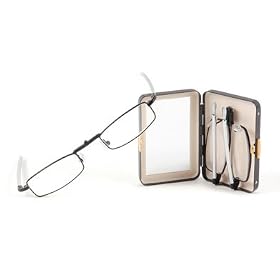 Pocket Eyes Folding Reading Glasses with Case --NAVY BLUE -- Unisex Design!