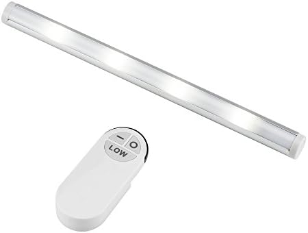 LED Under Cabinet Light Desk Lamp with IR Remote Control - JONYTLC Z01 Battery Operated Closet Cool White Wireless Night Light with Round Base, Under Cabinet Led Lighting, Adjustable Direction