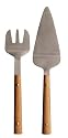 Sagaform Stainless Steel and Oak Cake Serving Set