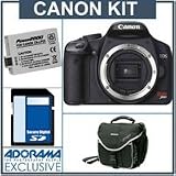 Canon EOS Digital Rebel XSi SLR Camera Kit, Black with 4GB SD Memory Card, Spare LP-E5 Lithium-Ion Rechargeable Battery, Slinger Camera Bag