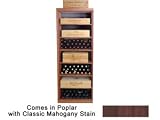Wine Cellar Innovations Designer Series Collection Poplar with Classic Mahogany Stain Rectangular Bin and Case 72x26x13-in.