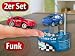 Simulus Funkferngesteuerter Micro Racing-Car 27/40 MHz, Action 2er-Set