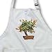 Penjing Bonsai with Orange Flowers - Medium Length Apron With Pouch Pockets 22w X 24l