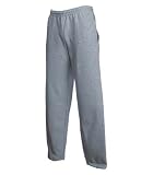 Fruit of the Loom Open Hem Jog Pant Heather Grey L
