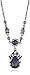 1928 Jewelry Ornate Jet and Sapphire Hues Princess Necklace