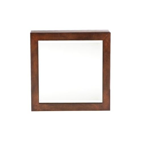 Espresso Square Wall Mount Jewelry Armoire