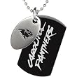 Stainless Steel Carolina Panthers Logo Double Dog Tag Necklace