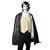 Vampire Cape (45in, vinyl) - Black