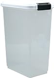 IRIS Airtight Pet Food Storage Container, 21-23 Quart, White