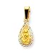 Jewelry : 14k Tri-color Rhodium Guadalupe Medal Pendant