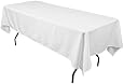 LinenTablecloth 60 x 102-Inch Rectangular Polyester Tablecloth White