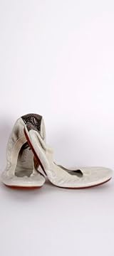 FOLD UP BALLET FLATS SILVER BIRCH/PEWTER