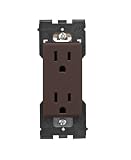 read full review Leviton Renu Tamper-Resistant Outlet RER15-WB, 15A-125VAC, in Walnut Bark