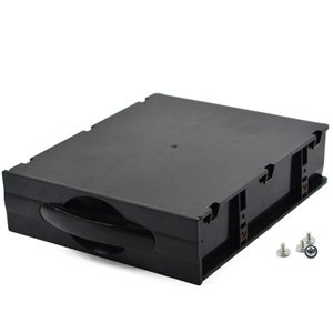 KLOUD City ® Black desktop computer ATX/MATX hard drive mobile blank rack drawer tray devices storage case (5.25