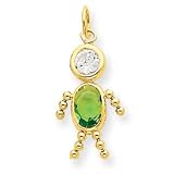 14k August Boy Gemstone Charm - JewelryWeb