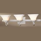 Minka Lavery Agilis 6813-84 Glass Reversible 3-LT 300w (8H x 32W) Vanity Lighting in Nickel