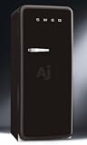 Review Smeg  / Smeg FAB28UNE 9.22 cu. ft. 50's Style Refrigerator with Antibacterial Interior, Ice Compartment and Adjustable Glass Shelves: Black
