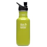 Klean Kanteen K18PPS-GE 18 oz Water Bottle with Sport Cap, Green Energy Klean Kanteen
