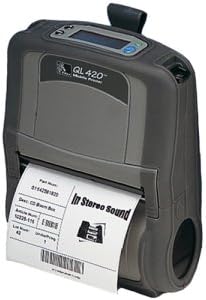 Zebra QL 420 Plus Direct Thermal Printer - Monochrome - Mobile - Receipt Print. QL420 DT/LP 4IN 8/16MB LCD 80211B/G LP BP-LB. 3 in/s Mono - 203dpi - Wi-Fi - USB - Battery Include - LCD