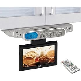 GPX 8.1 Ultra-Slim Swivel Under-Cabinet DVD CD System by GPX