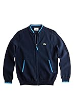 Boy's Full Zip Sweater With Contrast Tipping