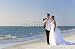 Wallmonkeys Peel and Stick Wall Decals - Bride & Groom Married Couple at Beach Wedding - Removable Graphic