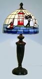 Harbor Town Lighthouse Table Lamp with cast body and Tiffany shade