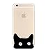 iPhone 6 Case, DECO FAIRY® Protective Case Bumper[Scratch-Resistant] [Perfect Fit] Translucent Silicone Clear Case Gel Cover for Apple iPhone 6 (Black Cat Kitten iPhone 6 4.7