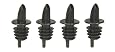 Tablecraft H35BK Free Flow Pourers, Black, 12-Pack