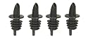 Tablecraft H35BK Free Flow Pourers, Black, 12-Pack
