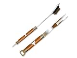 NCAA Texas Longhorns Barbeque Fork and Grill Cleaner Set