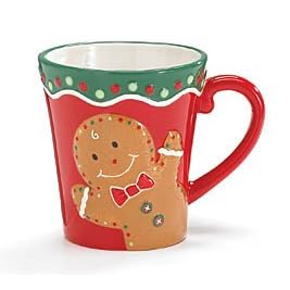 Buy Adorable Gingerbread Man Coffee Mug Cup for Holiday Christmas Kitchen Decor Gift Boxed by Jumpin' Gingerbread Collection