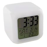Brand New Generic Glowing LED Color Mood Changing Digital Alarm Clock High Quality Practical