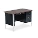 Alera SD214824BW 45 by 24 by 29-1/2-Inch Single Pedestal Steel Desk, Walnut