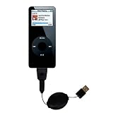 Retractable USB Cable for the Apple Nano (4GB) with Power Hot Sync and Charge capabilities - Gomadic Brand w/ TipExchange Technology