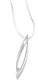 White Ice - Sterling Silver Drop Design with Diamond Pendant and 18 Necklace