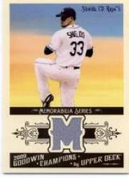 2009 Upper Deck Goodwin Champions Memorabilia #JA James Shields - Tampa Bay Rays (Piece of Authentic Jersey / Material) (Baseball Cards)