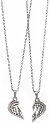 The Wanted Split Crystal Heart Necklaces