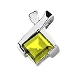 14K White Gold Peridot Pendant