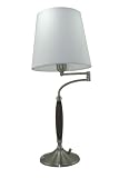 Verilux Woodbury Full Spectrum Desk and Table Lamp, Brushed Steel and Walnut Wood