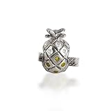  Bling Jewelry CZ April November Birthstone Pineapple 925 Sterling Silver Bead Charm Pandora Troll Compatible